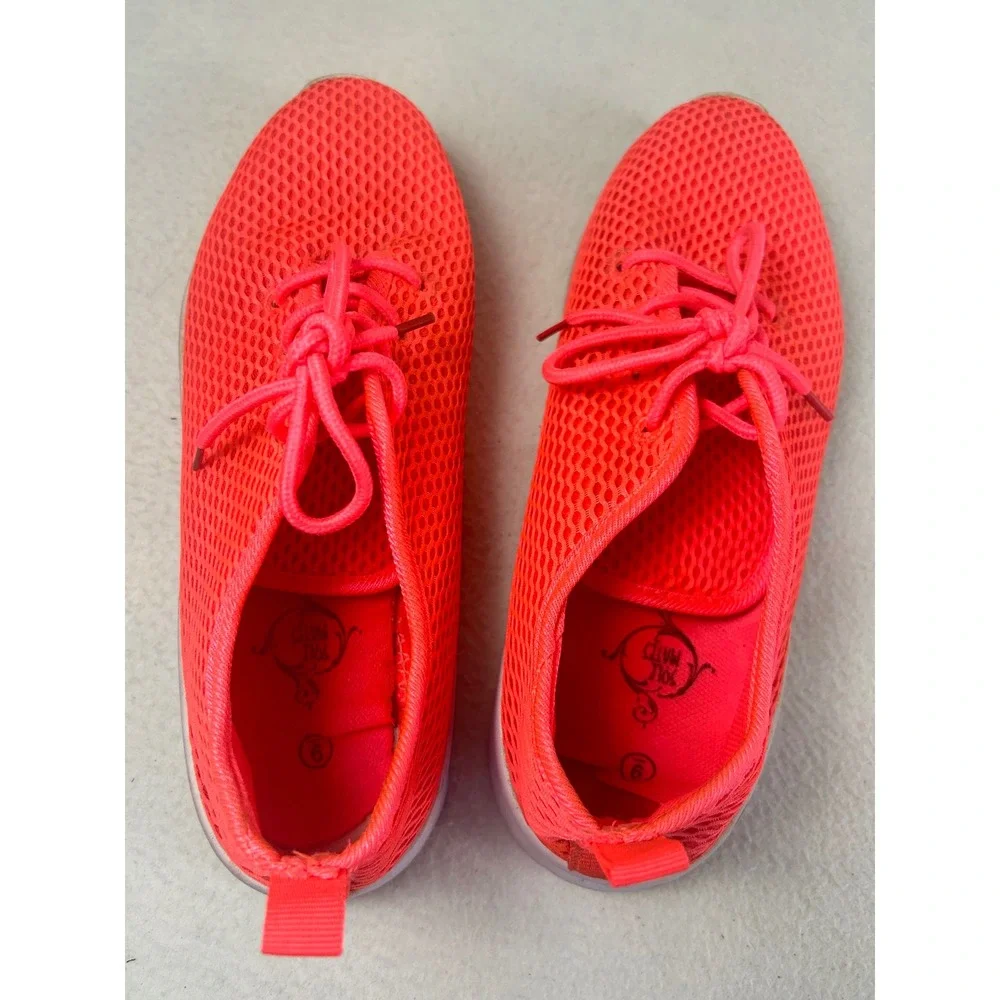 Sole Mates Sneakers Women Size 9 Neon Pink Mesh Athletic Trainers Walking Shoes